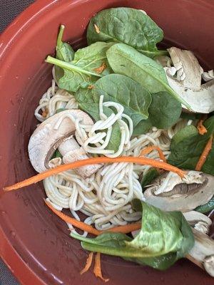 Chicken Rice Noodle Bowl. Except it came with regular noodles... basically spaghetti