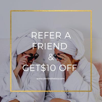 Save money when you refer a friend