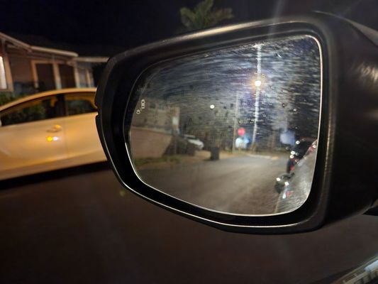 Driver's side mirror - this may come off with a little elbow grease on my behalf.