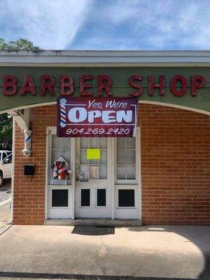 Front of Barbershop