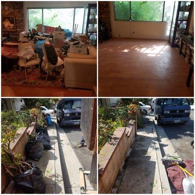 Inside Home and Front Yard Rubbish Clean Out Price Range: $195 - $375