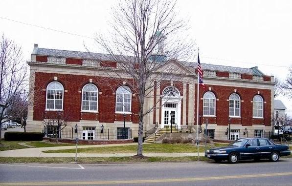 The Main location of the Tuscarawas County Public Library, located at 121 Fair Avenue in New Philadelphia, Ohio