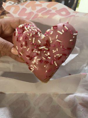 Valentines's day Heart donut