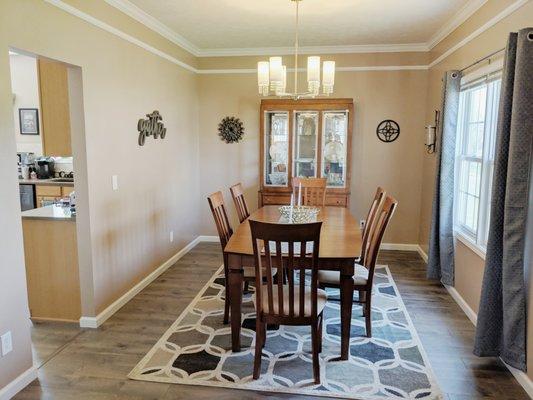 Modern neutral dining room