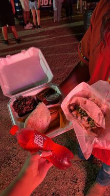 Big red and Barbacoa tacos