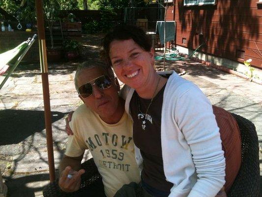 Amber Gean Marie Espelage and Larry Schultz in Sonoma at his retreat center in 2010.