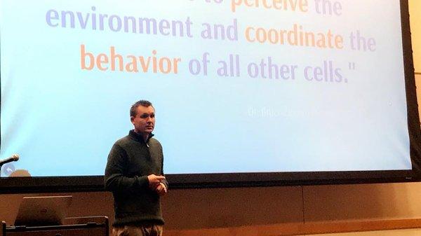 Dr. Park speaking at Santa Clara  Public Library