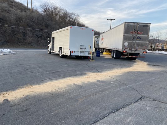 Our Incident Response Unit on a fuel spill in Reading Pa. This truck is equipped to handle spills of all kinds.