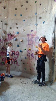 Dave (one of the owners) was great with both kids, giving them good advice and belaying.