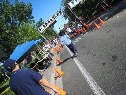 Kate running to the finish line!