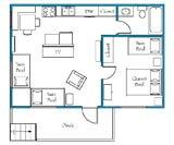 Floor plan at Fairweather Suite