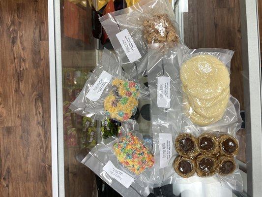 Some of our baked good options, staff favorite is the Peanut Butter Cups!