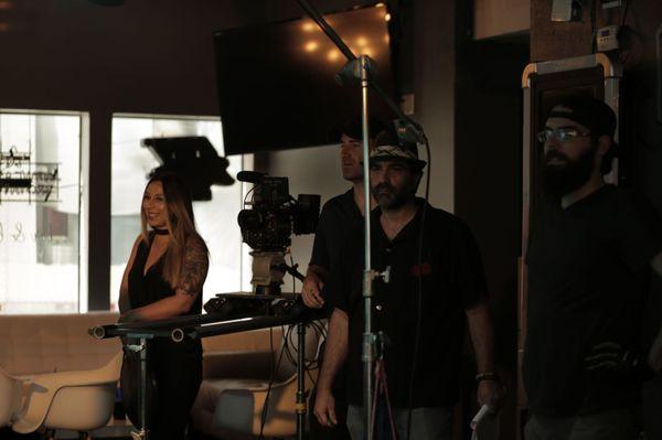 Vince directing a spot for 51 Fifty Energy Drink.