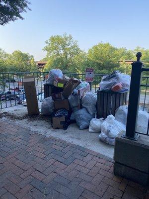 Trash is always piled up and stinks, drawing flies and bugs