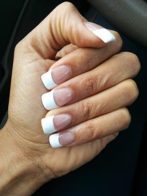 Full set with shellac French manicure