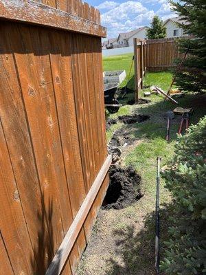 Fixing leaning gate section