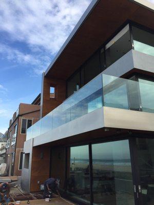 Custom beach home on mission beach boardwalk