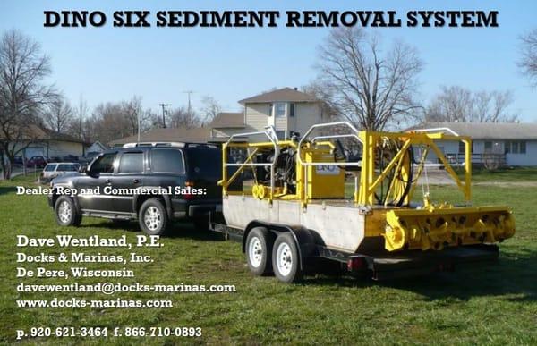 DINO Six Hydraulic Sediment Removal System Sold by Docks & Marinas, Inc.