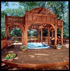 Redwood pergola