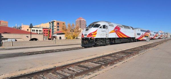 Rail Runner at the Downtown Albuquerque Station