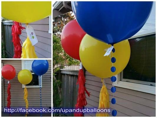 3 ft balloons with custom tails!