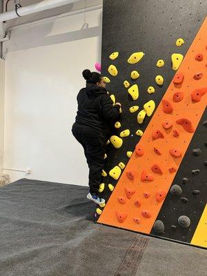 My attempted try on the beginning wall lol