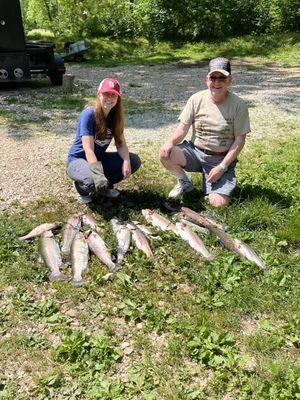 We caught 17 fish at nearly 53 pounds in less than 2 hours! Great catch and great fun! Great family memories!