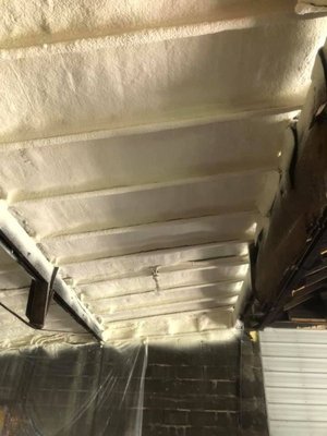 Spray foam insulation in garage