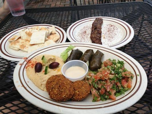 Veggie platter and side skewer