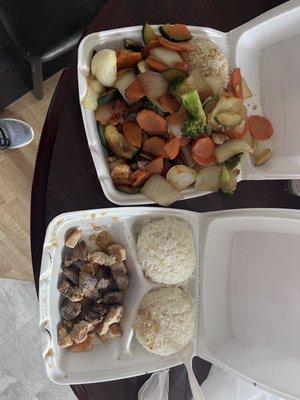 Hibachi Chicken, Steak & Shrimp with Veggies