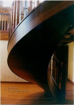 Wine Tank Redwood Spiral Stair