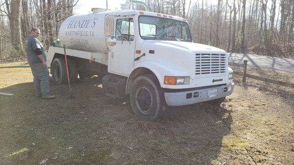 Driver gets himself stuck in my yard.