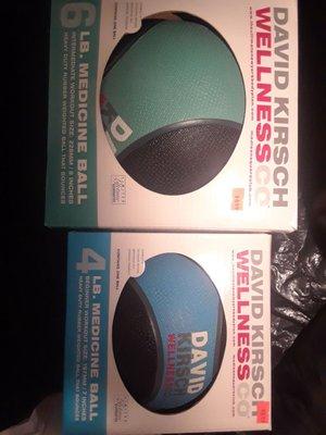 Some of my purchases...medicine balls.$8.99, $5.99. Fitness equipment can be expensive so glad I found these.