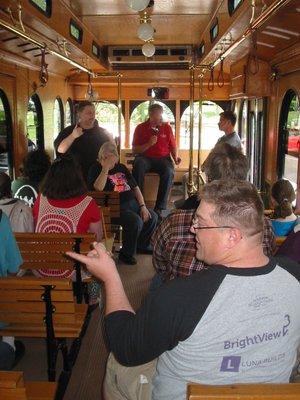 Bellefontaine Cemetery Trolley Tour 4 May 2019 with signer and Visual Description