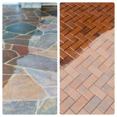 We offer low, medium, and high gloss sealant for indoor/outdoor stone, brick, and pavers.