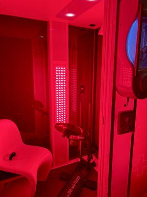 The LITE Vitality Booth ... Red Light , Infrared, Halotherapy, oxygen , and vibration therapy all in one 20 minute session!