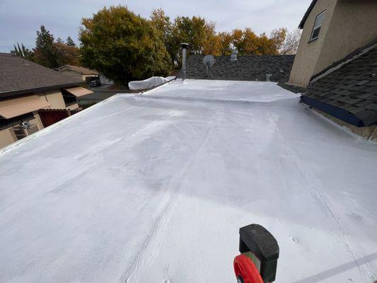 Roof after sealing coat