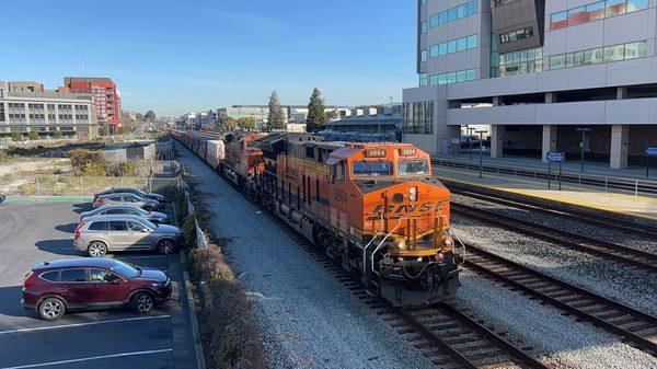 The BNSF intermodal train