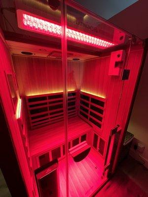 Infrared Sauna with red light therapy