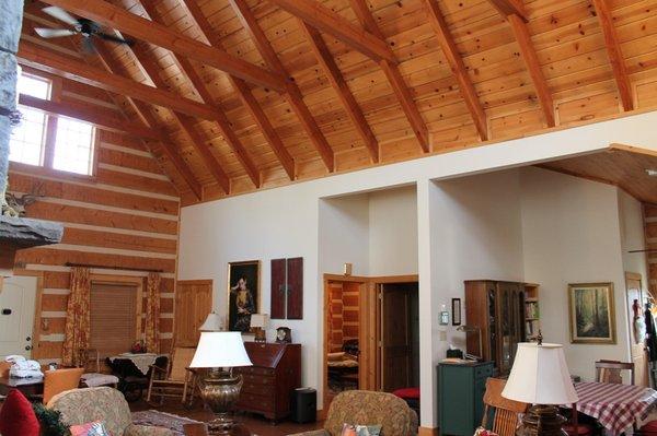 Dramatic lodge like atmosphere with vaulted ceilings and open space. Deer Lodge, TN