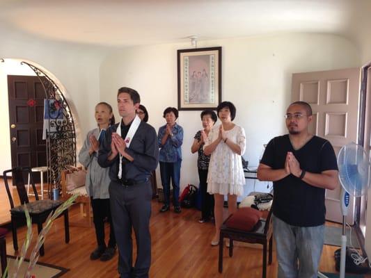 salutations at our founding temple in Monterey Park