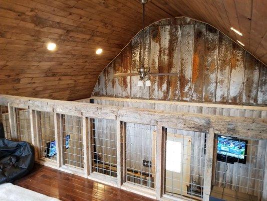 Old barn to game room rehab