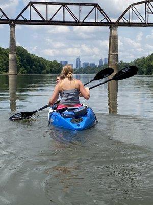 The river was calm and peaceful!