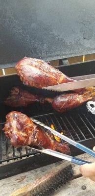 Weekend Smoked Turkey Legs