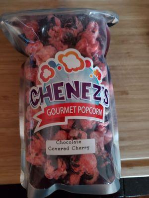 Chocolate covered cherry popcorn