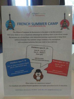 French Summer Camp for kids