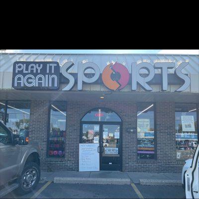 Play It Again Sports is located directly across from Binsons Home Healthcare Center.