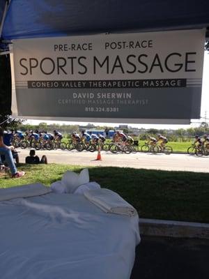 Sports Massage - 2014 St. Patrick's Day Criterium Long Beach, CA