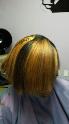 GoldenBlonde Highlights .