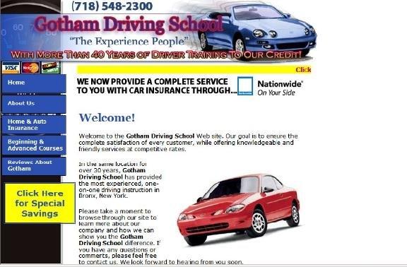 Gotham Driving School Website